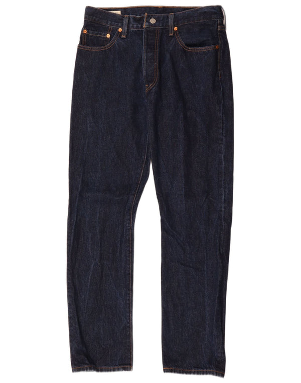 Blugi drepti pentru bărbați Levi's 501 W29 L30 bumbac bleumarin