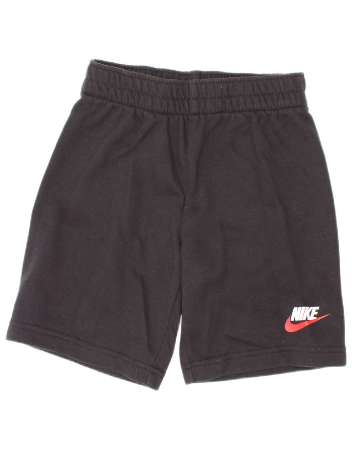 Pantaloni scurti sport Nike pentru băieți 4-5 ani, bumbac negru mic