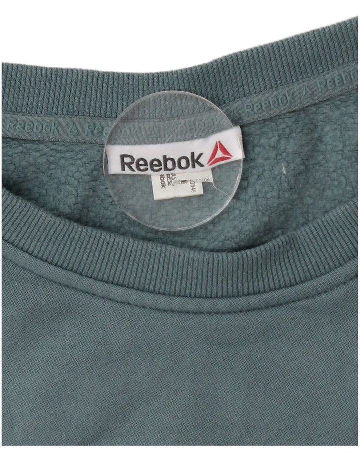 Pulover cu grafic pentru femei Reebok UK 14 Large Blue