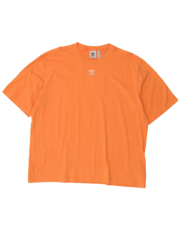 Tricou supradimensionat pentru femei Adidas UK 16/18 mare bumbac portocaliu