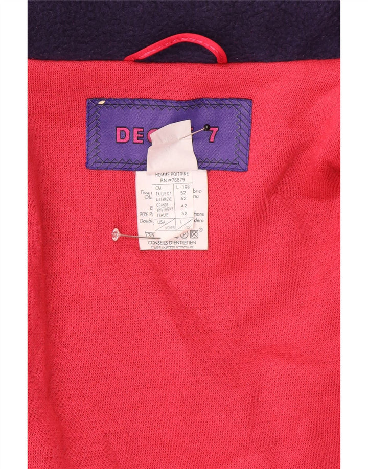 Jachetă de schi cu glugă pentru bărbați Degre 7 IT 52 XL bleumarin din poliester color bloc