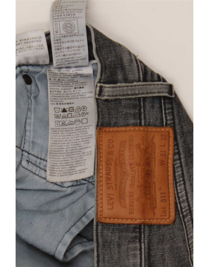 Blugi Levi's 511 Slim pentru bărbați W31 L32 bumbac gri