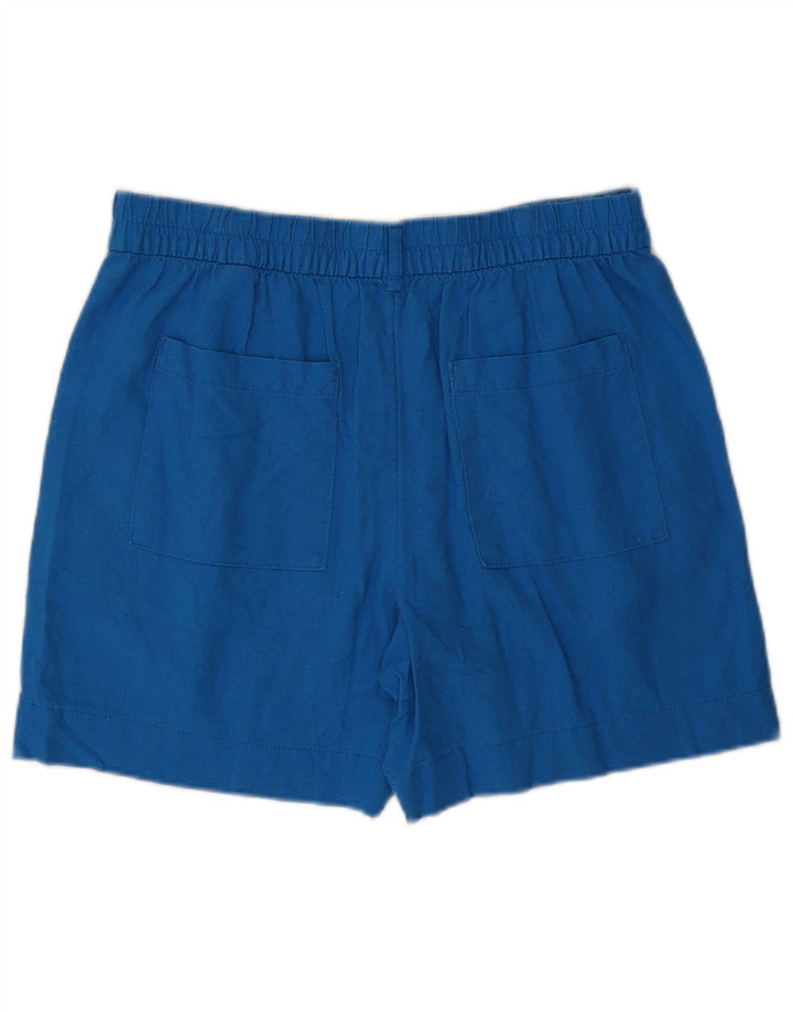 MARKS & SPENCER Pantaloni scurti chino pentru femei UK 12 Medium W32 Blue Linen