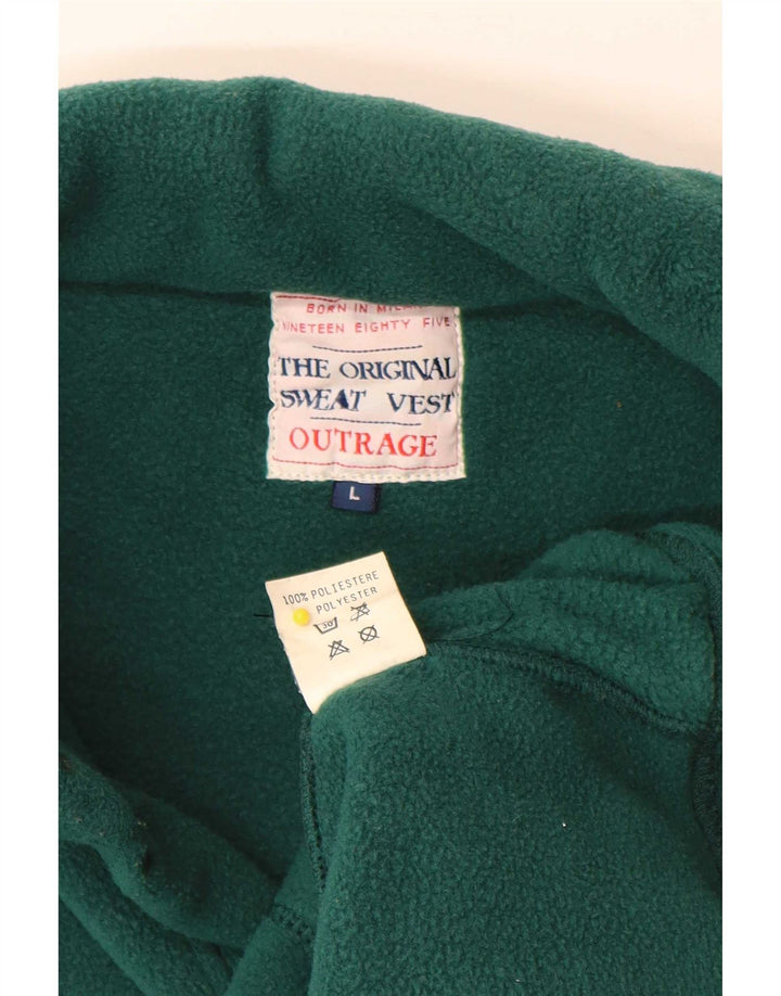 Outrage Mens Fleece Gilet UK 40 Large Green Poliester
