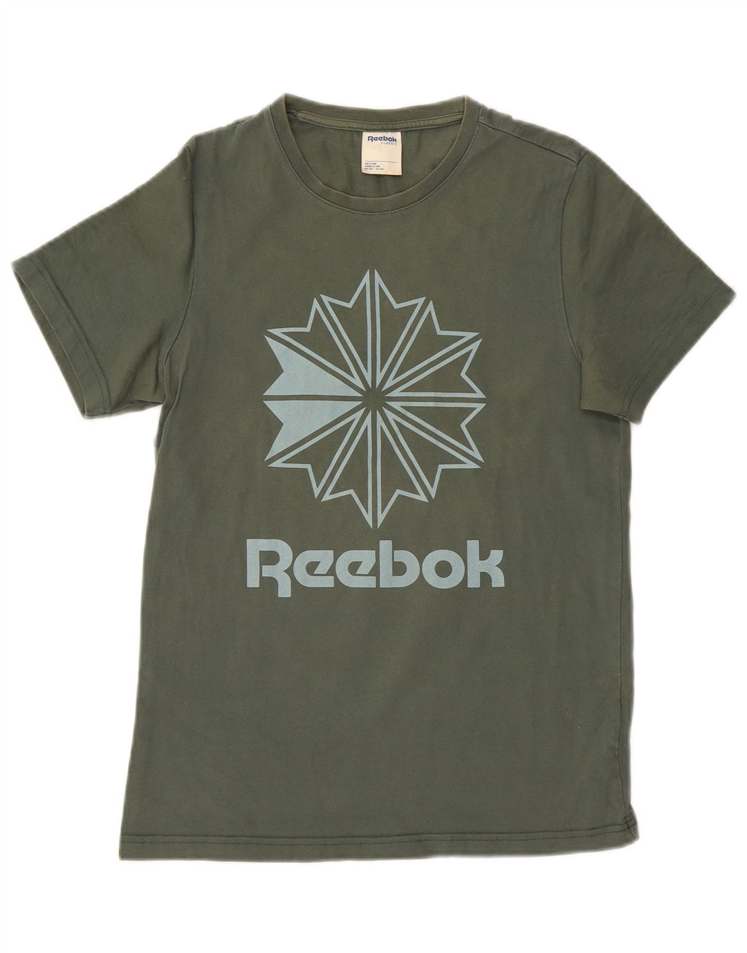 Tricou grafic clasic pentru bărbați REEBOK Top mic din bumbac verde