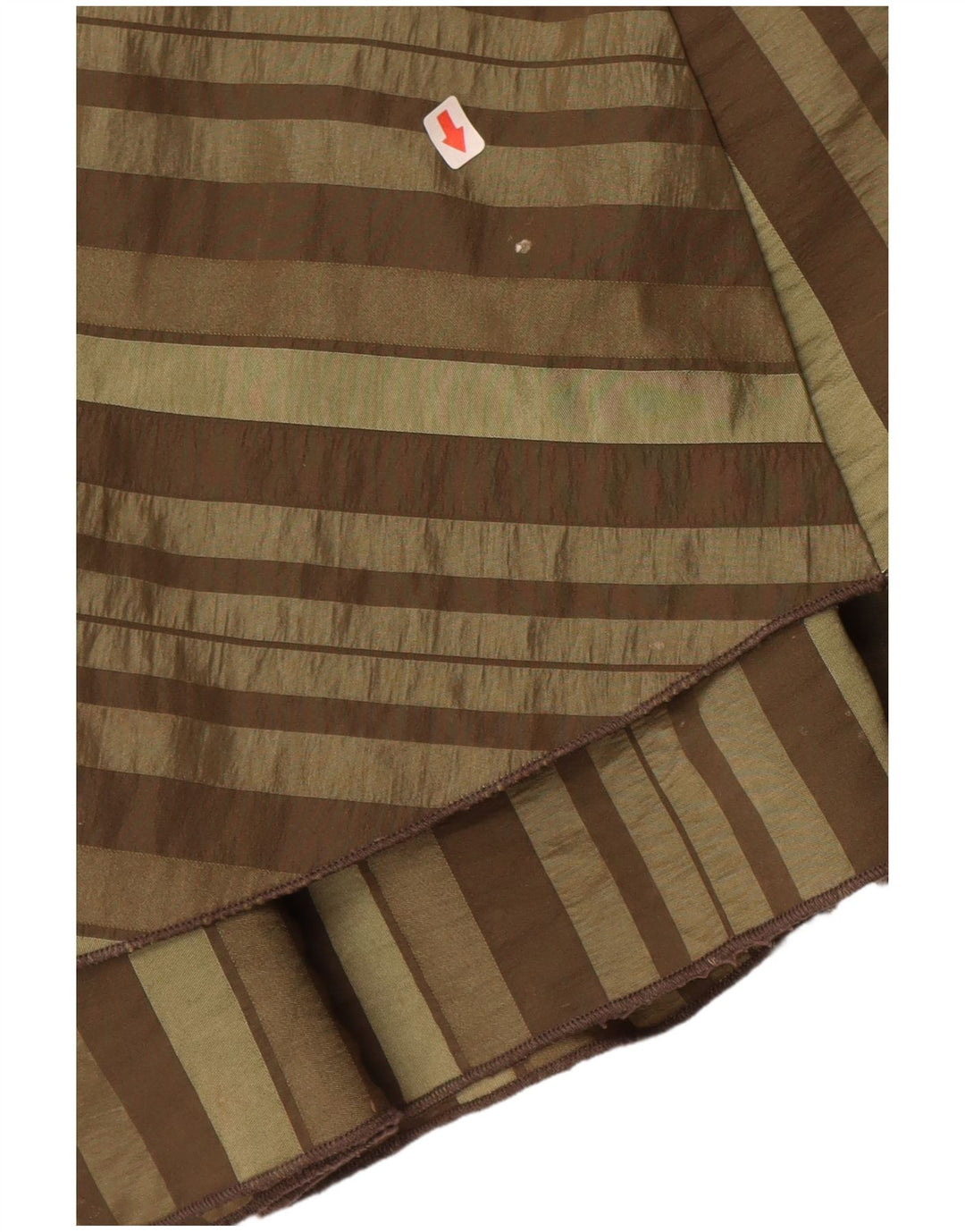 Fusta asimetrică A-Line SASHA pentru femei UK 16 mare W36 kaki cu dungi