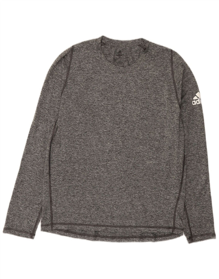 Adidas Aeroready Top cu mânecă lungă pentru bărbați, gri mediu, pete