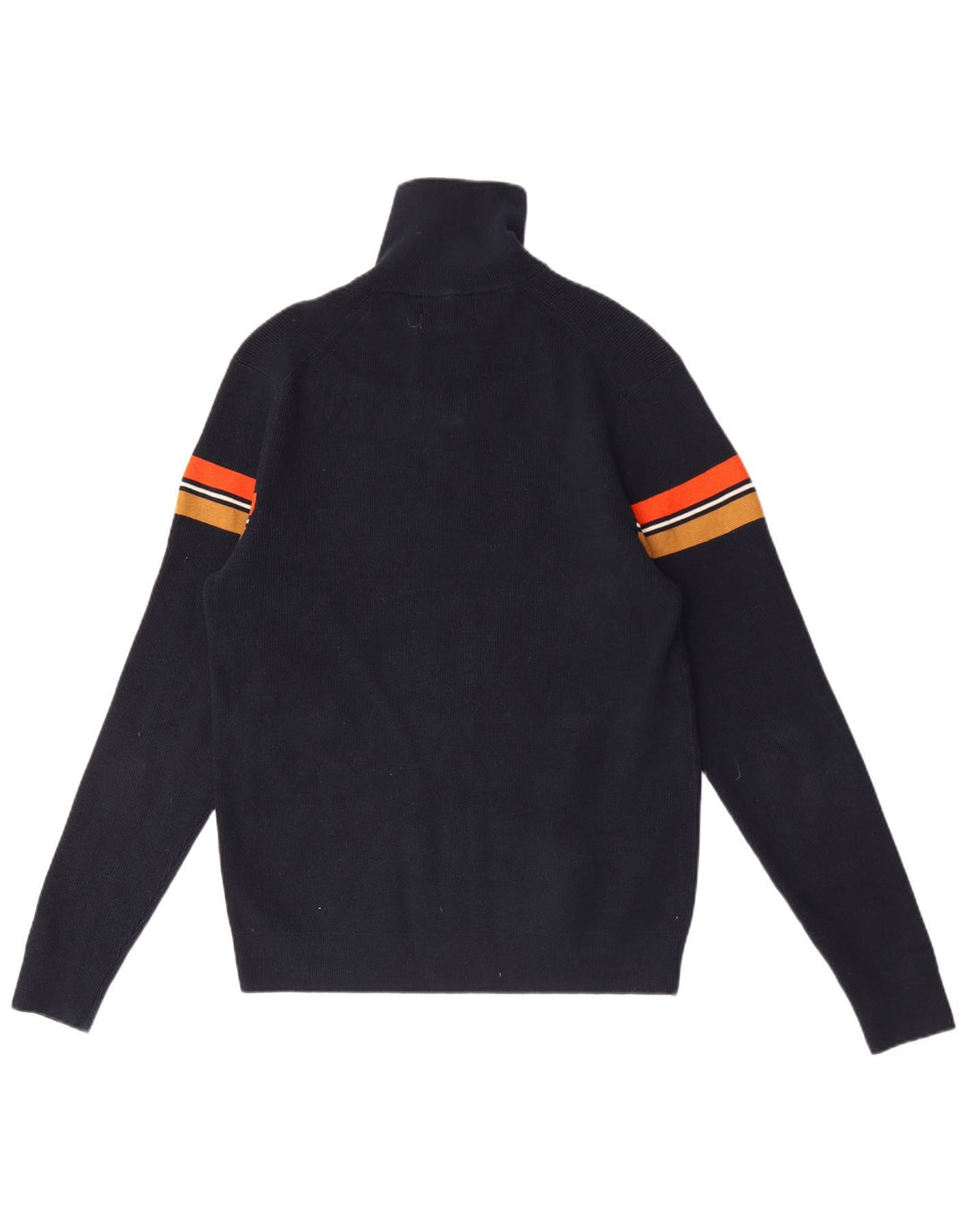 Pulover pentru bărbați Marks & Spencer, cu fermoar, cu decolteu, mediu, bleumarin, color block