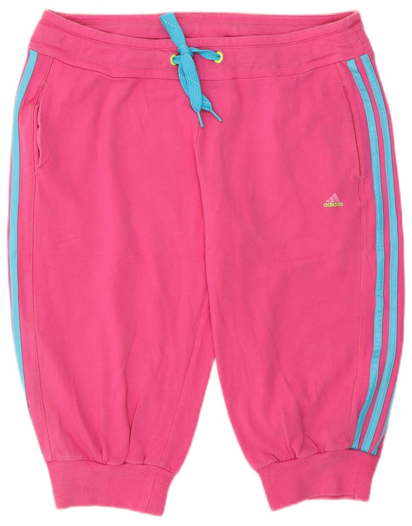 Bermude sport ADIDAS pentru femei UK 16 mare bumbac roz