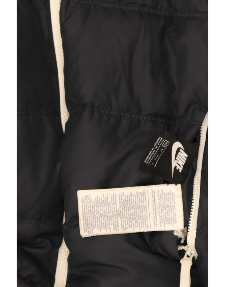 Jachetă căptușită reversibilă cu glugă supradimensionată pentru femei Nike UK 6 XS Negru