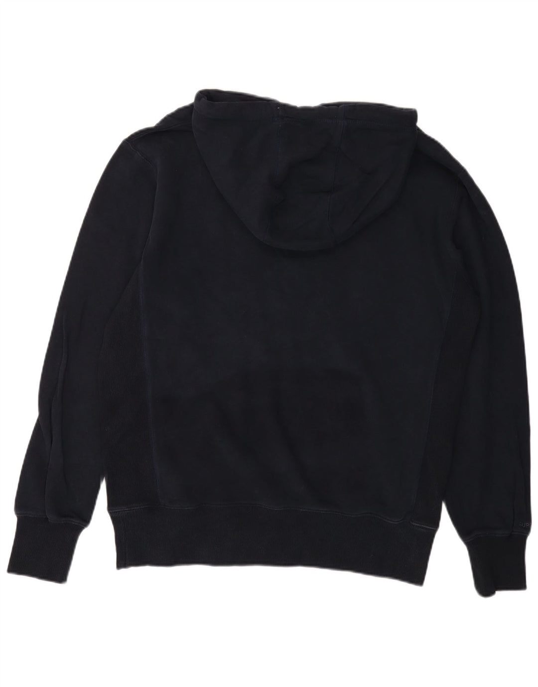 SUPERDRY Pulover cu glugă pentru bărbați din bumbac mare, albastru bleumarin