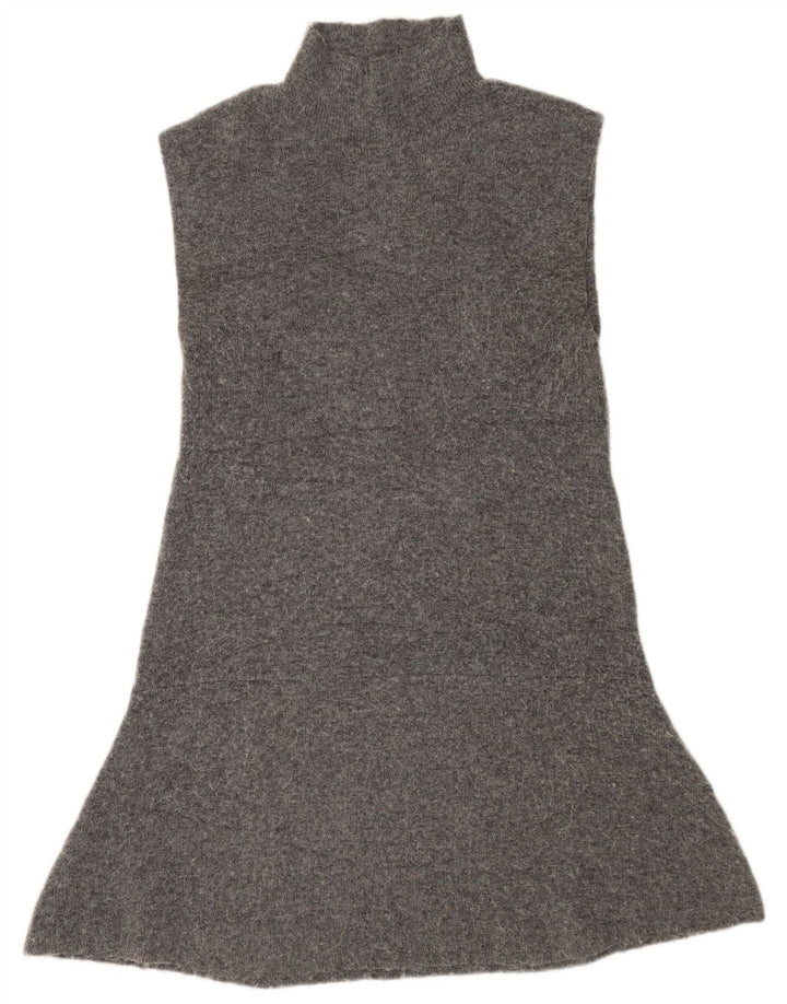 Rochie cu pulover fără mâneci pentru femei Zara UK 14, mare, gri, poliester
