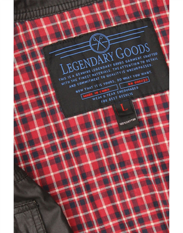 Jachetă vintage pentru bărbați, UK 40, mare, negru, bumbac