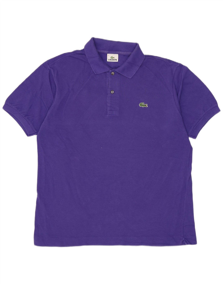 Tricou polo Lacoste pentru bărbați mărimea 4 bumbac violet mediu