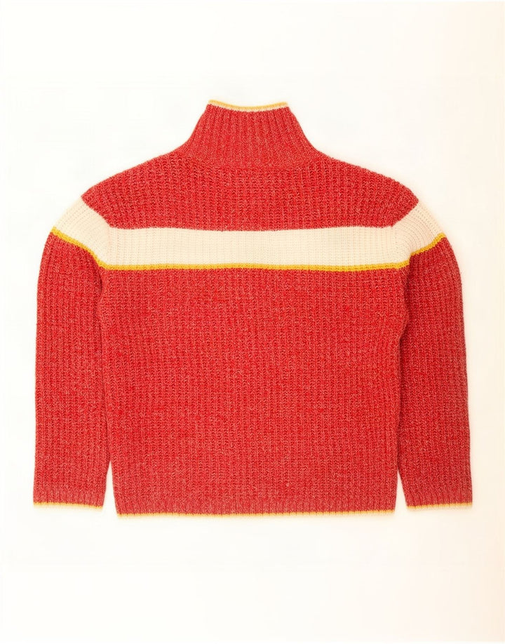 Pulover cardigan pentru bărbați Pit Stop, roșu mediu, lână color bloc