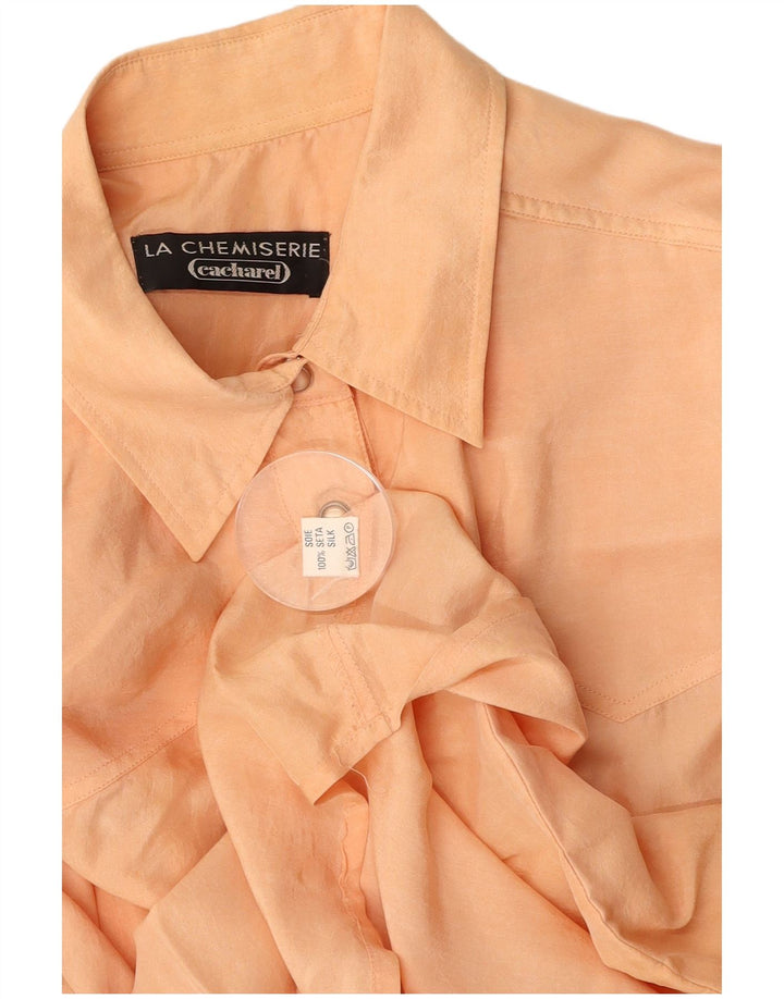 CACHAREL Womens Shirt UK 18 XL Orange Silk Vintage Cacharel and Second-Hand Cacharel from Messina Hembry 