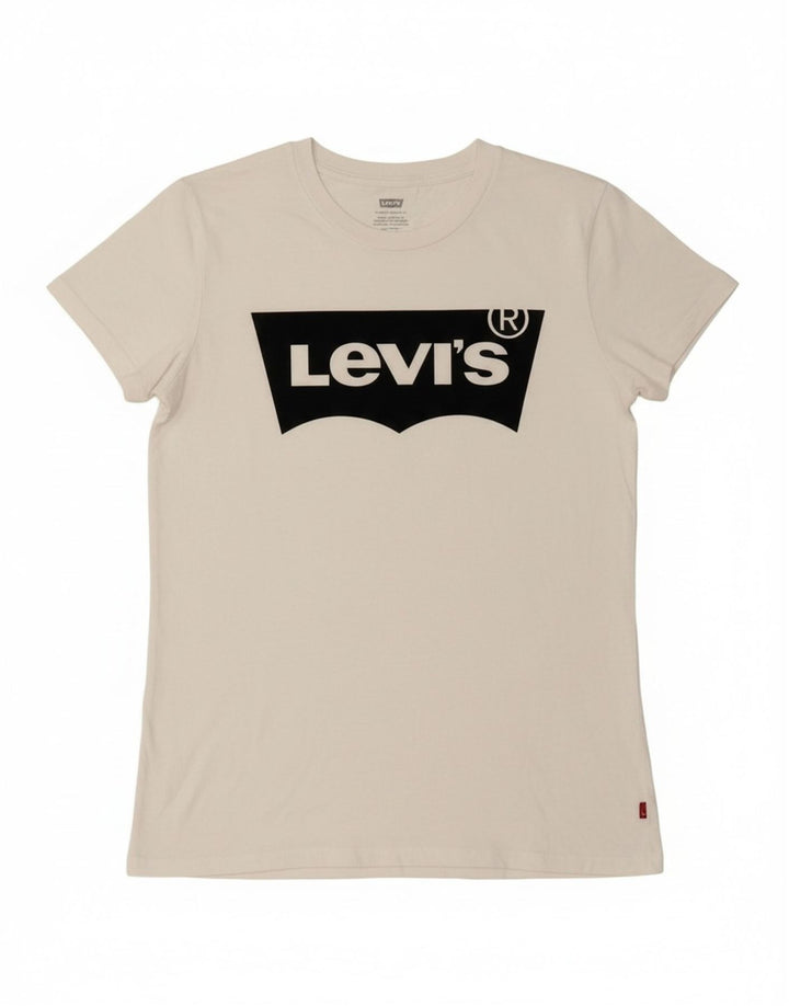 LEVI'S Mens Graphic T-Shirt Top XS White Cotton