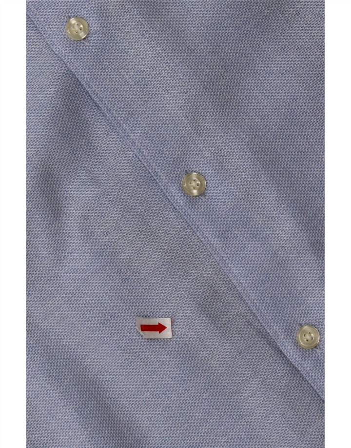 Cămașă pentru bărbați ZARA Slim Fit, mare, albastru, bumbac