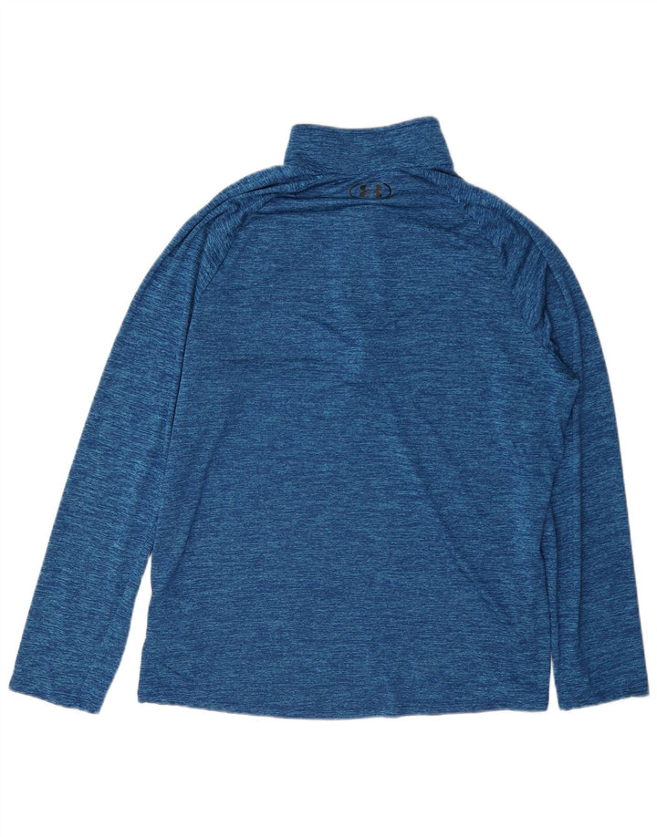 Pantaloni de trening Under Armour pentru bărbați, cu fermoar, cu gât, mare, pete albastru