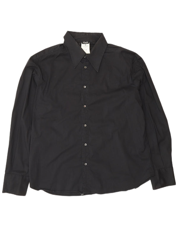 Dolce & Gabbana Mens Shirt Size 48 2XL Black Cotton