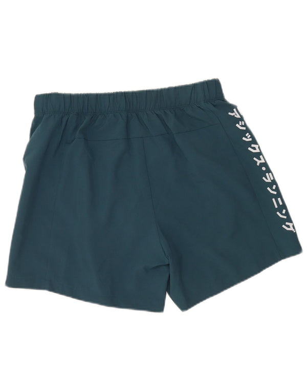 Asics Mens Graphic Sport Shorts Medium  Navy Blue Polyester
