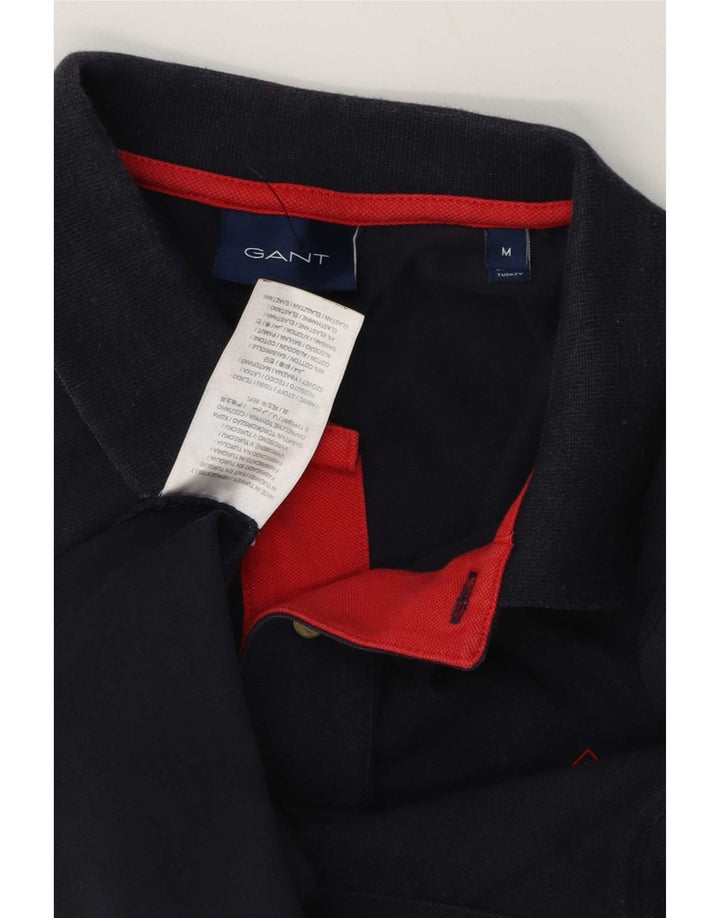 Tricou polo pentru bărbați Gant, bumbac, albastru bleumarin mediu