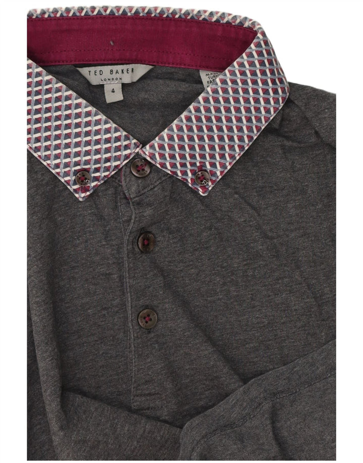 Tricou polo pentru bărbați Ted Baker Mărimea 4 mare gri