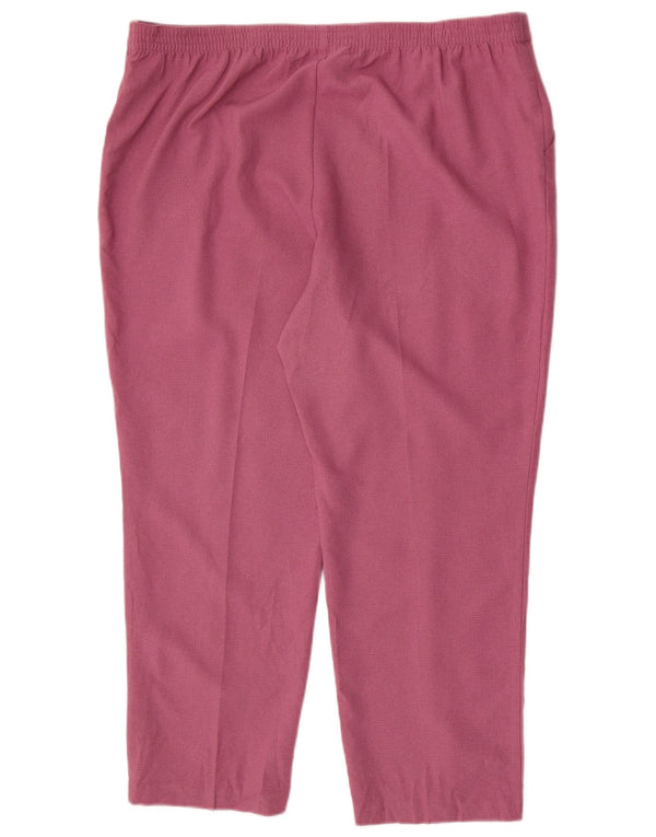 Pantaloni casual subțiri pentru femei Marks & Spencer UK 20 2XL W40 L27 roz caroserie