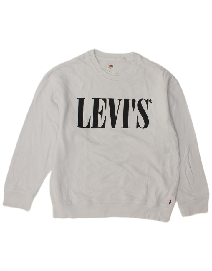 Pulover pentru bărbați Levi's Relaxed Graphic Pulover mic, alb, bumbac