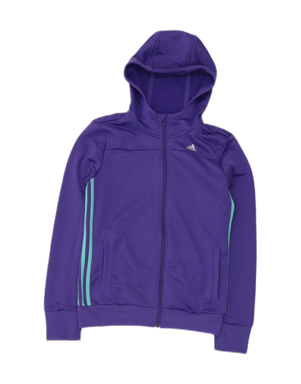 Pulover ADIDAS pentru băieți, cu fermoar, 13-14 ani, poliester violet