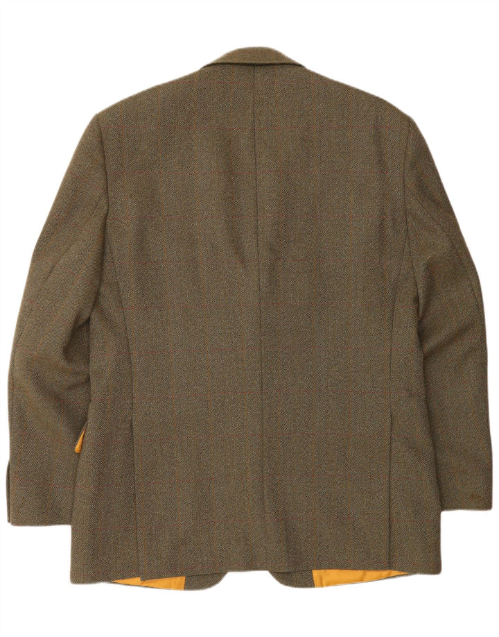 Blazer pentru bărbați Magee cu 2 nasturi, UK 42 XL, lână cu carouri maro