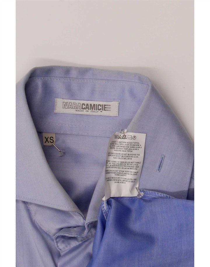 Cămașă pentru bărbați Naracamicie XS Blue Cotton Classic