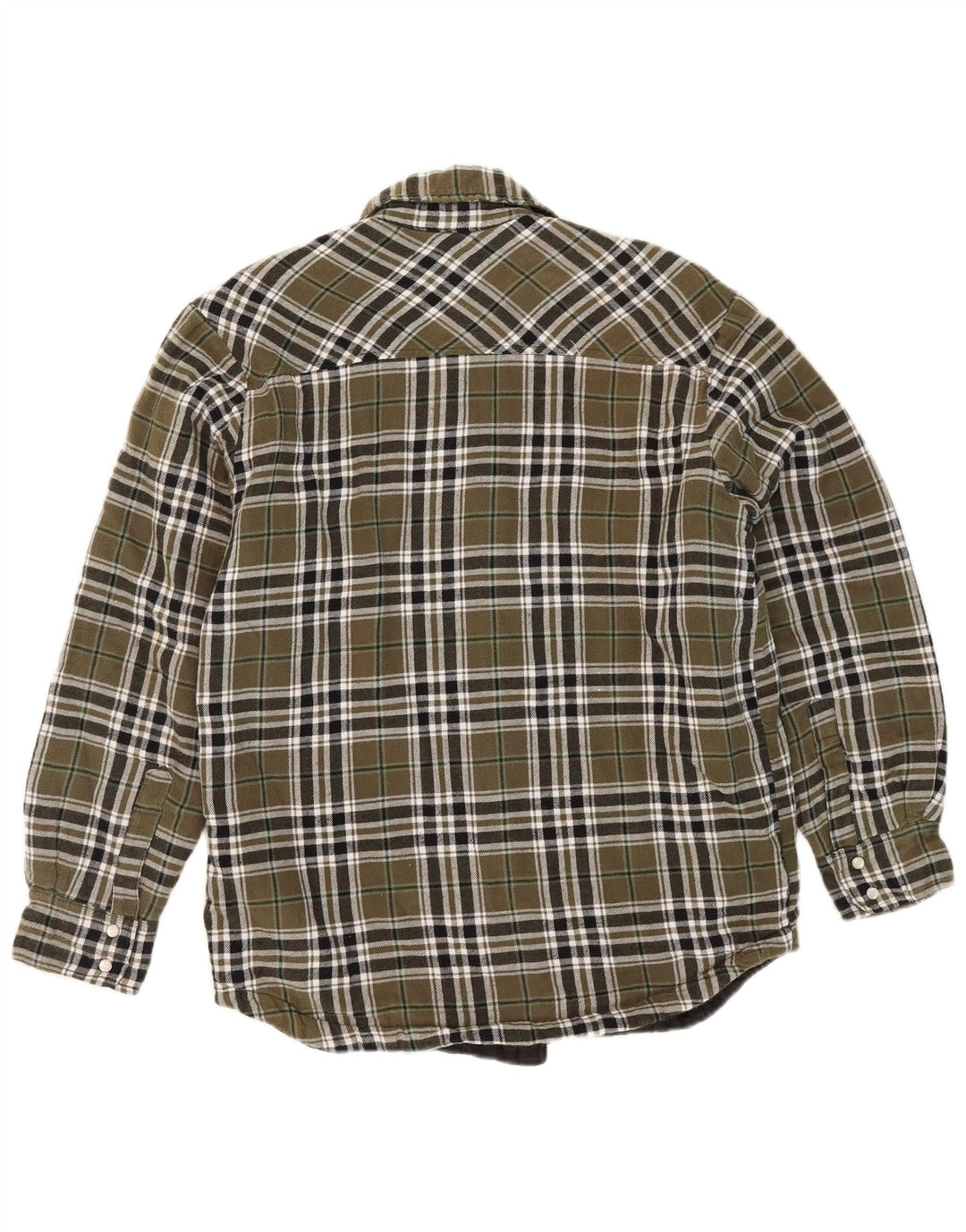 Cămașă de flanel pentru bărbați Dickies Lumberjack, bumbac cu carouri mici, kaki