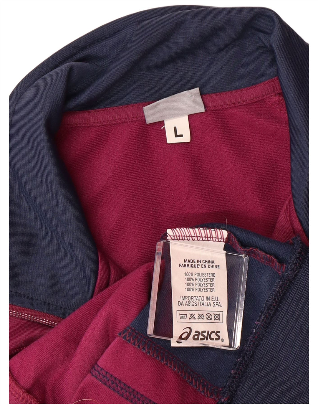 Jachetă de top pentru trening ASICS pentru femei UK 14 mare, mov, poliester color bloc