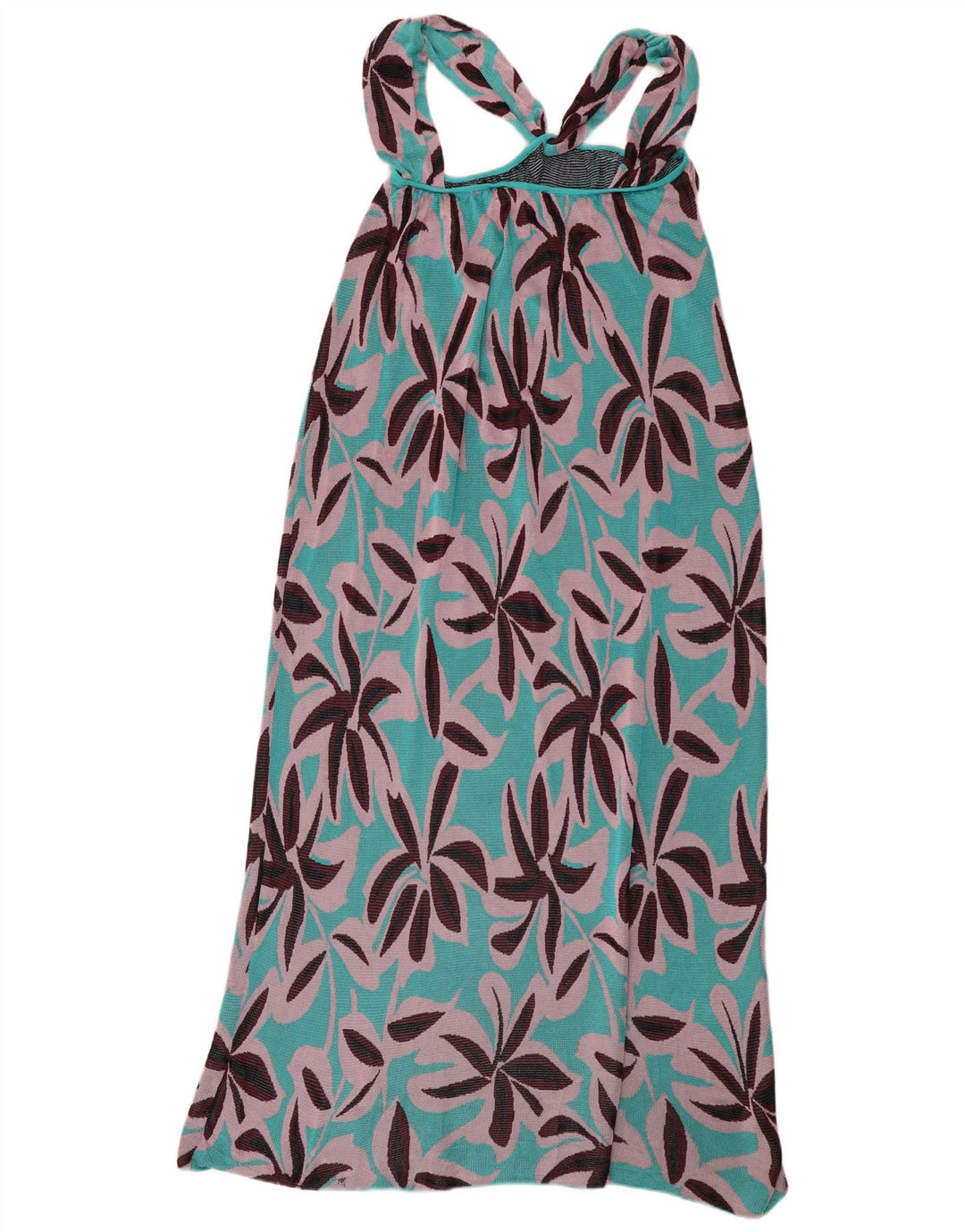 Rochie de soare Maxi pentru femei Zara UK 12 Medium Blue Floral Viscose
