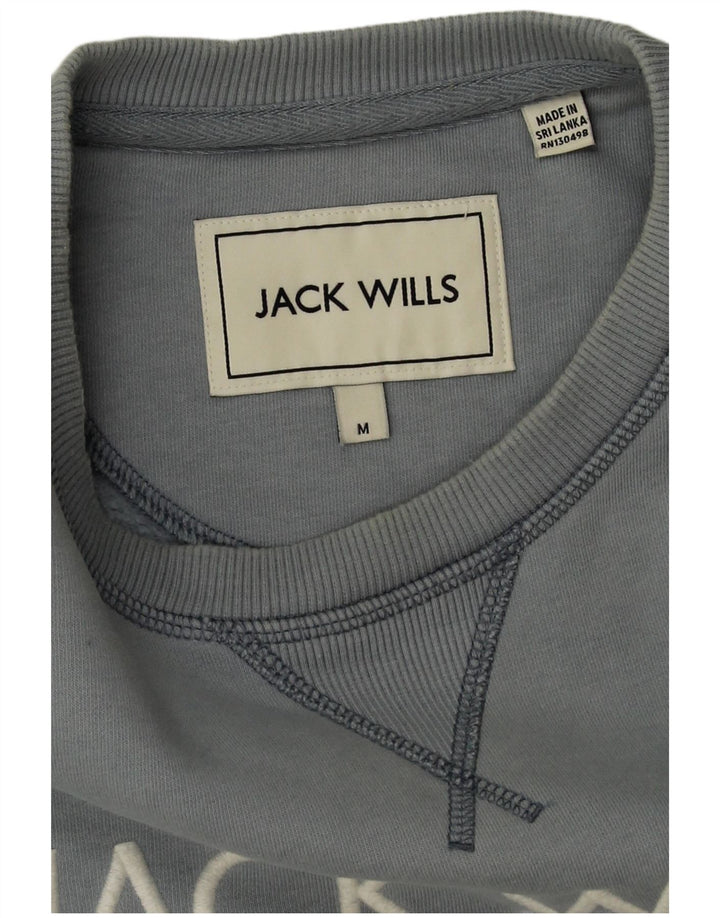 Pulover Jack Wills pentru bărbați cu grafică, bumbac albastru mediu