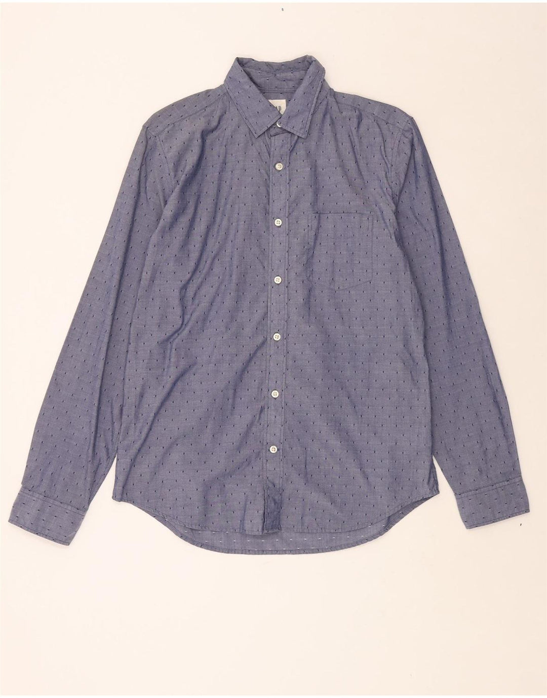 GAP Mens Shirt Medium Blue Spotted Cotton