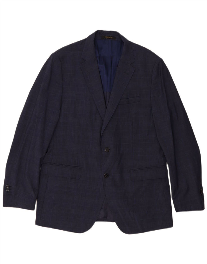 MASSIMO DUTTI Jachetă pentru bărbați cu 2 nasturi EU 56 XL bleumarin picior de găină