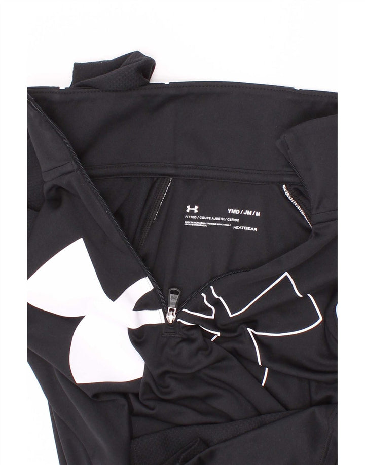Under Armour Fete Fitted Graphic Top Maneca Lunga 9-10 Ani Mediu Negru