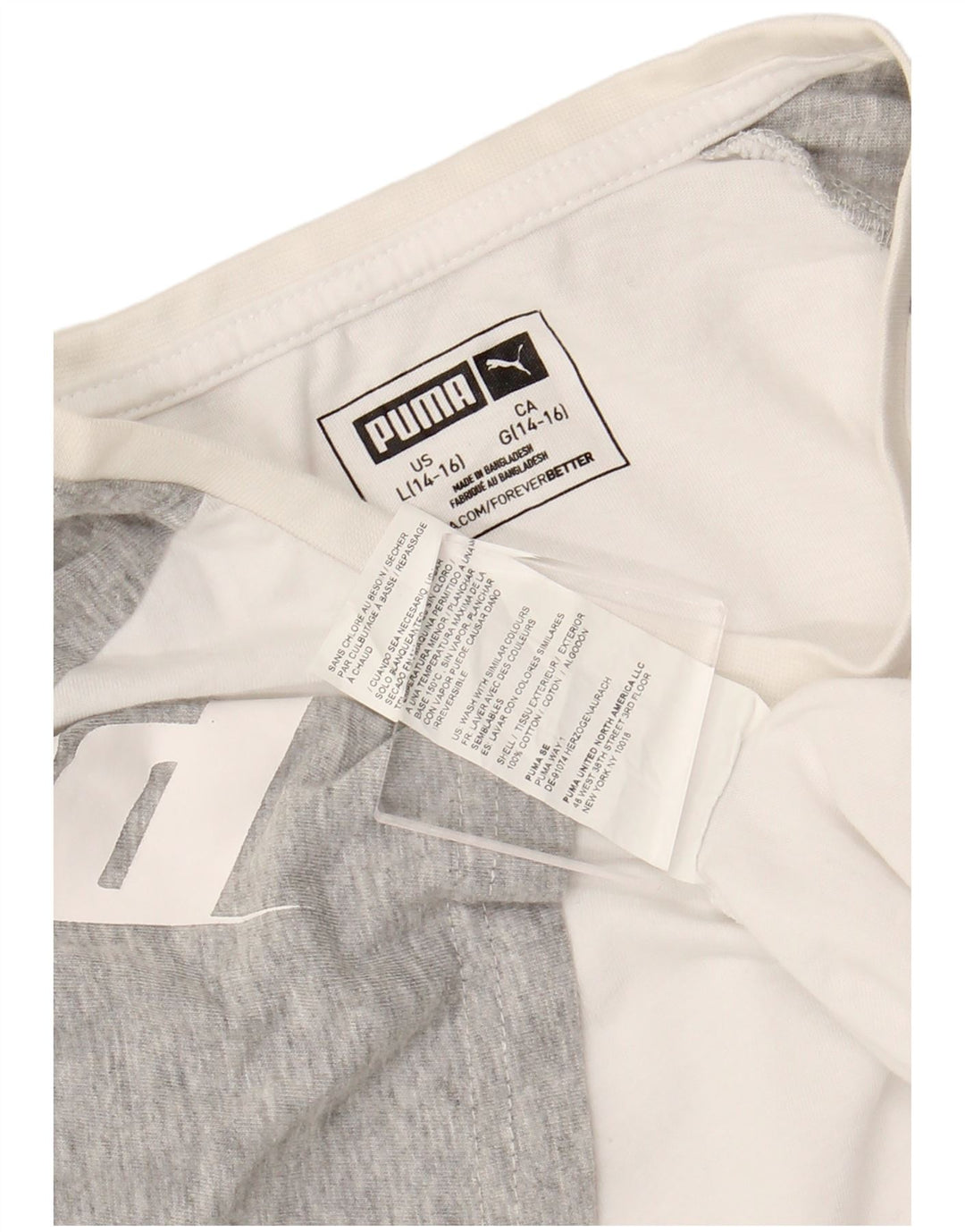 Tricou grafic PUMA pentru băieți Top 12-13 ani mare, alb, color block, bumbac