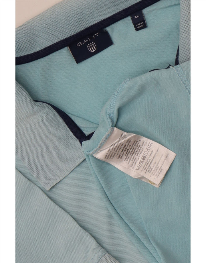Tricou polo pentru bărbați Gant XL, bumbac albastru