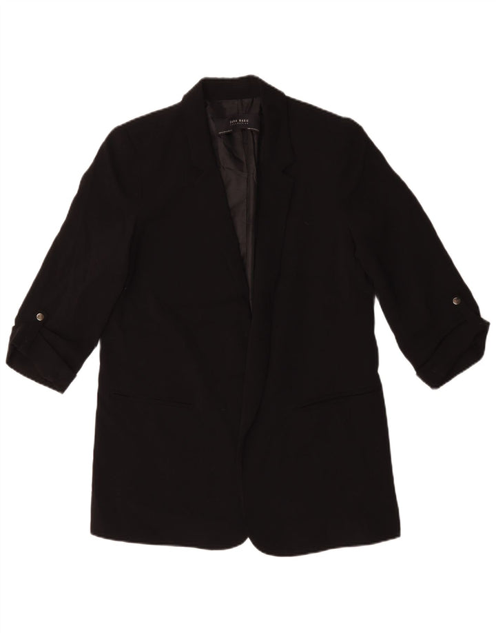 Jachetă pentru femei Zara cu mâneci 3/4 deschise, UK 14 Medium Negru