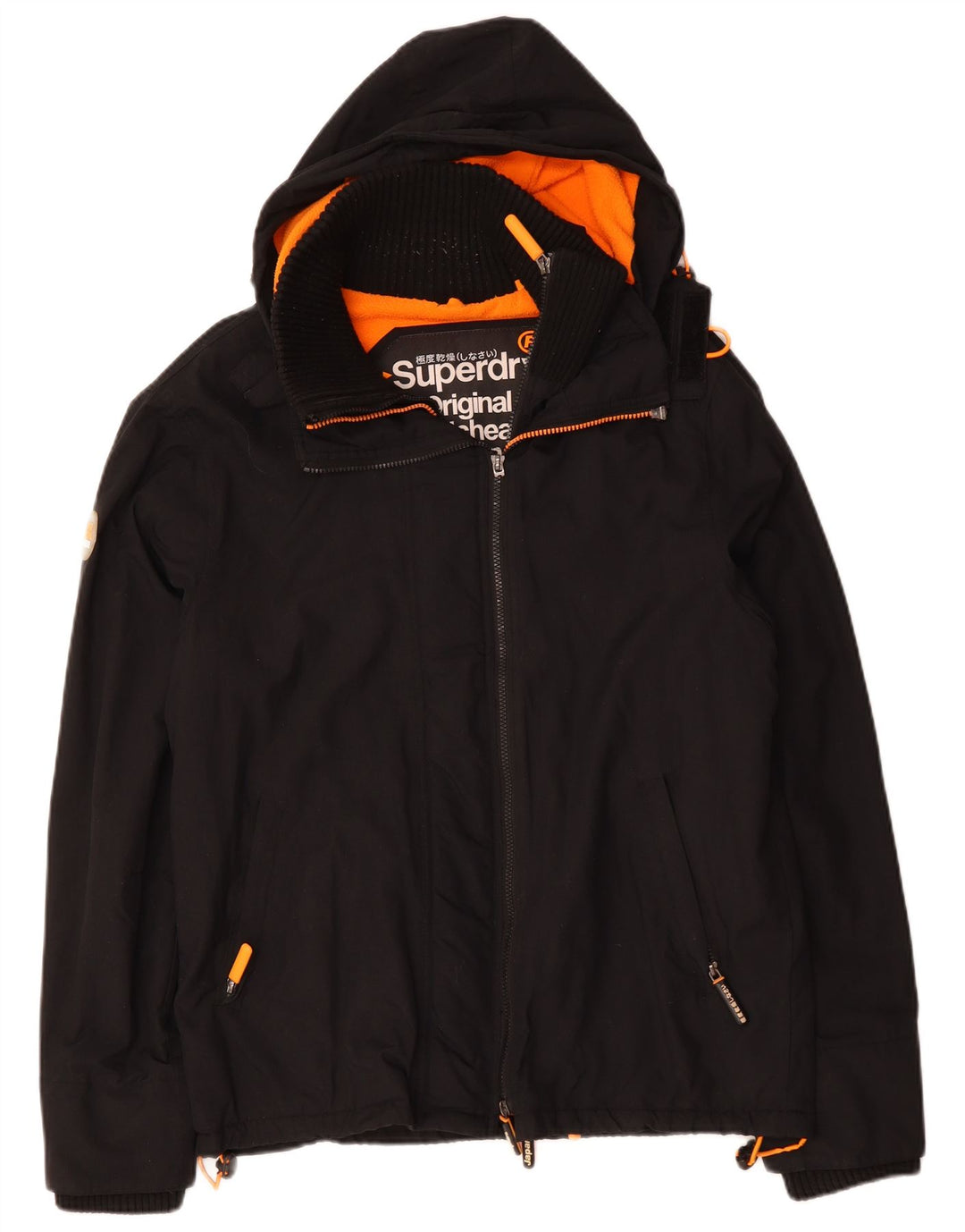 SUPERDRY pentru bărbați The Windcheater Graphic Windbreaker Jacket UK 42 XL Negru