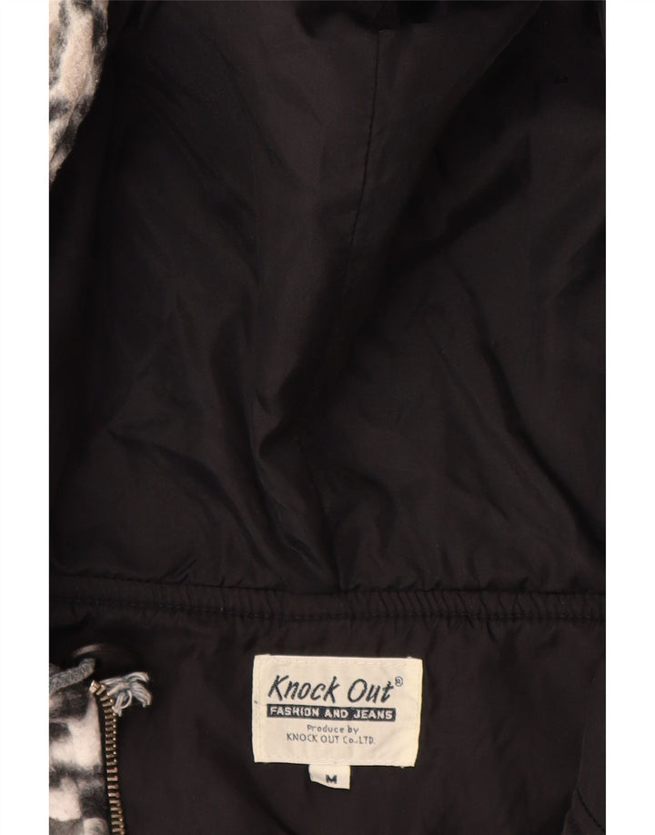 Jachetă fleece cu glugă pentru femei KNOCK OUT UK 14 Medium White Geometric