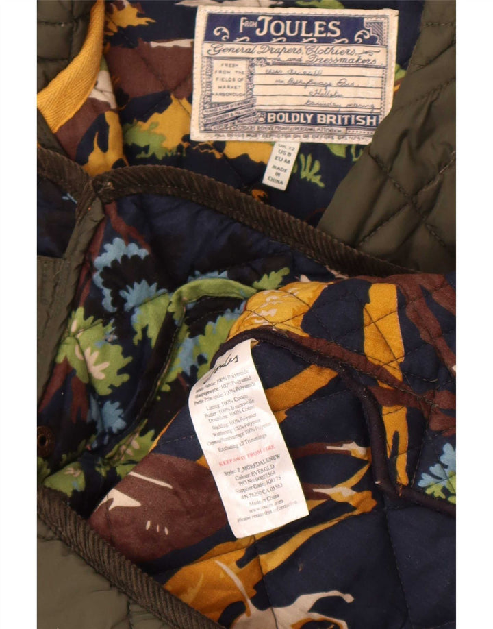 Jachetă matlasată Joules pentru femei UK 12 Medium Khaki Bumbac