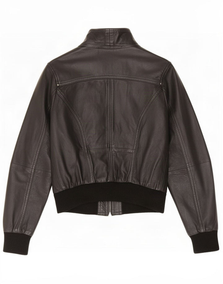 Jachetă de piele pentru femei Carrie Hoxton UK 14 Medium Black