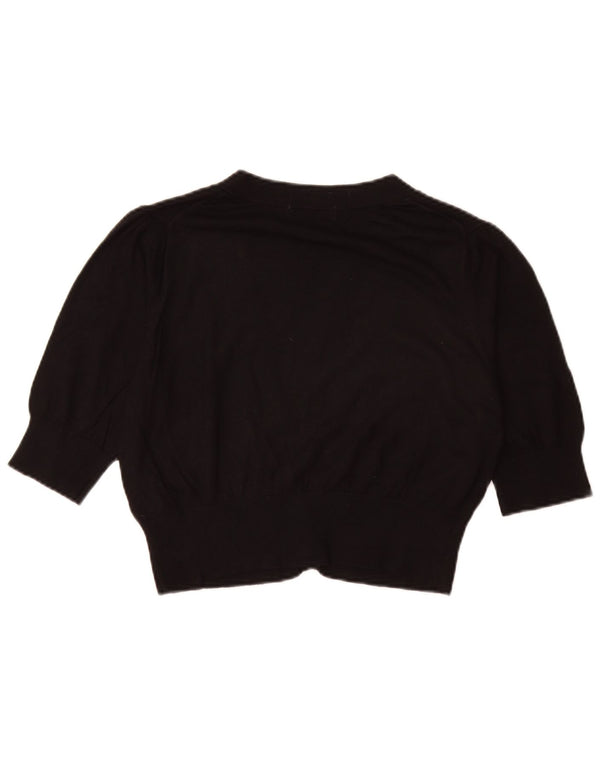 Pulover cardigan crop pentru femei Marks & Spencer UK 14 Medium Black