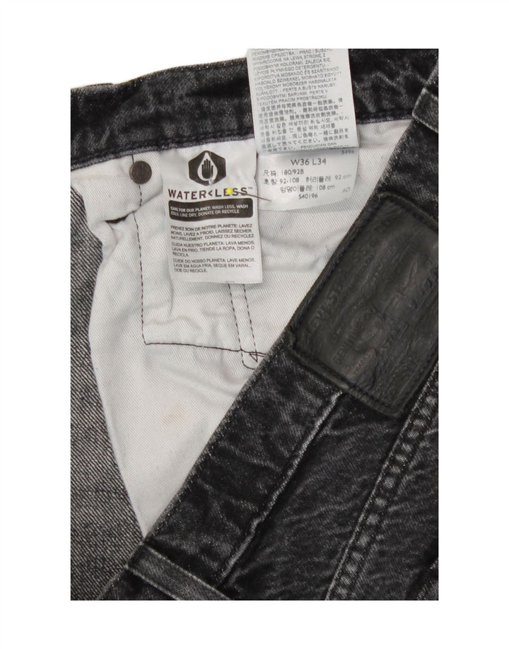Blugi drepti pentru bărbați Levi's W36 L31 bumbac gri