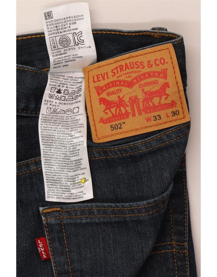 Blugi conici pentru bărbați Levi's 502 W33 L30 Bumbac albastru