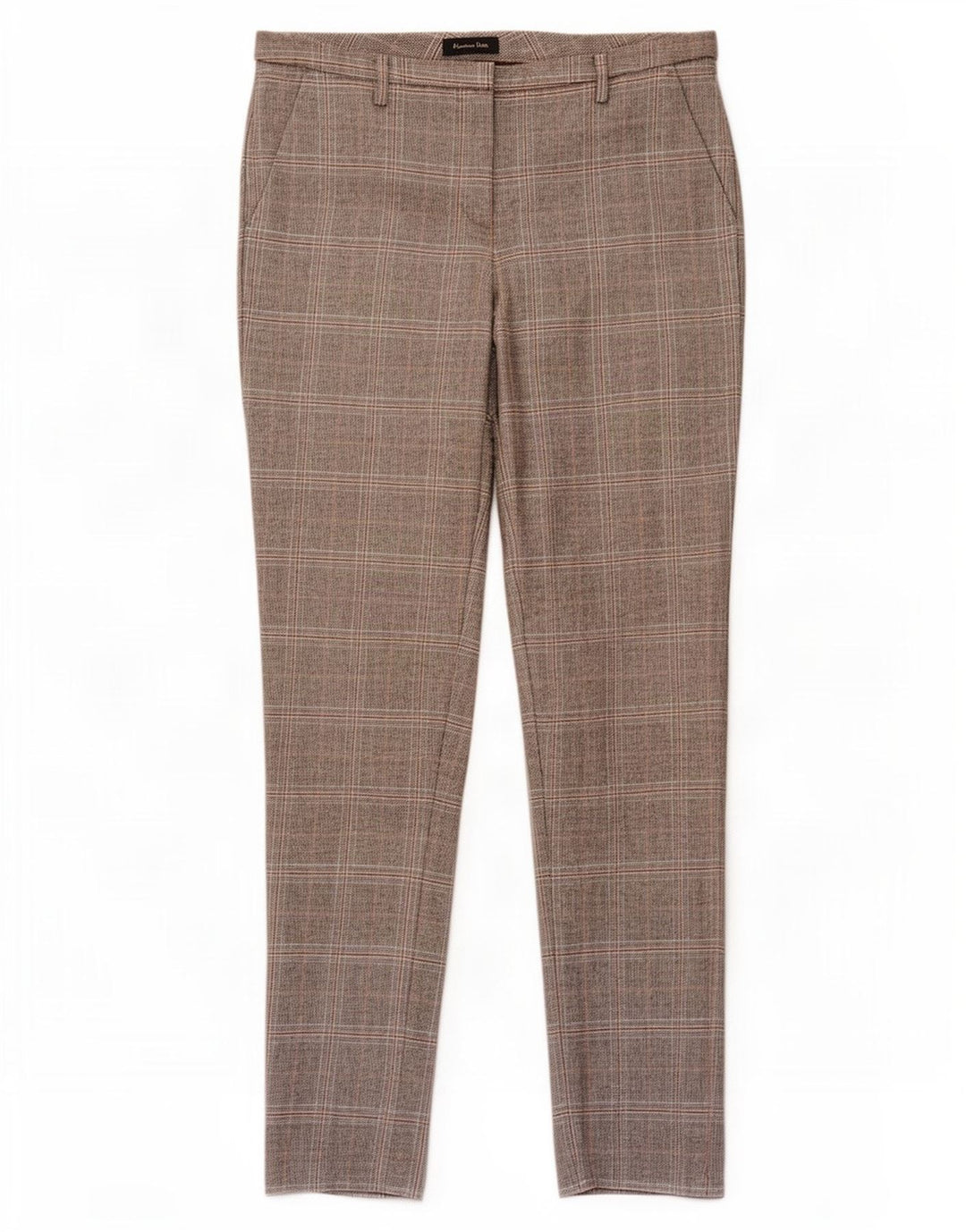 Pantaloni chino Massimo Dutti pentru femei EU 38 Small W28 L30 Gri Houndstooth